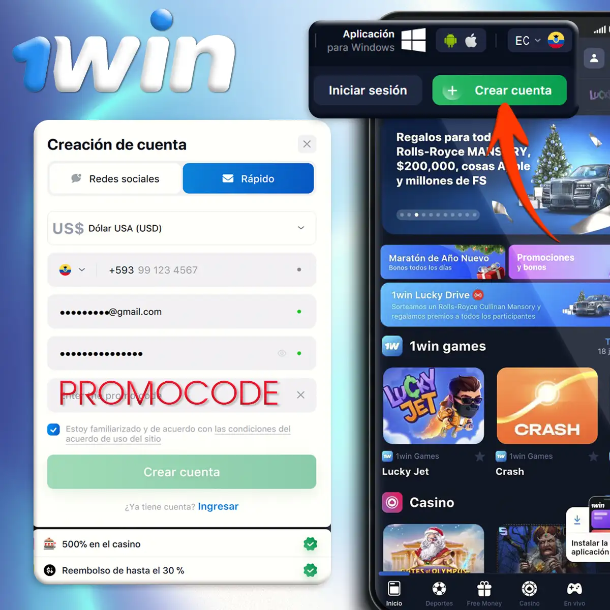 1win código de promoción
