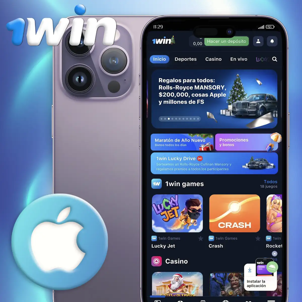 Cómo descargar la aplicación 1win para iOS