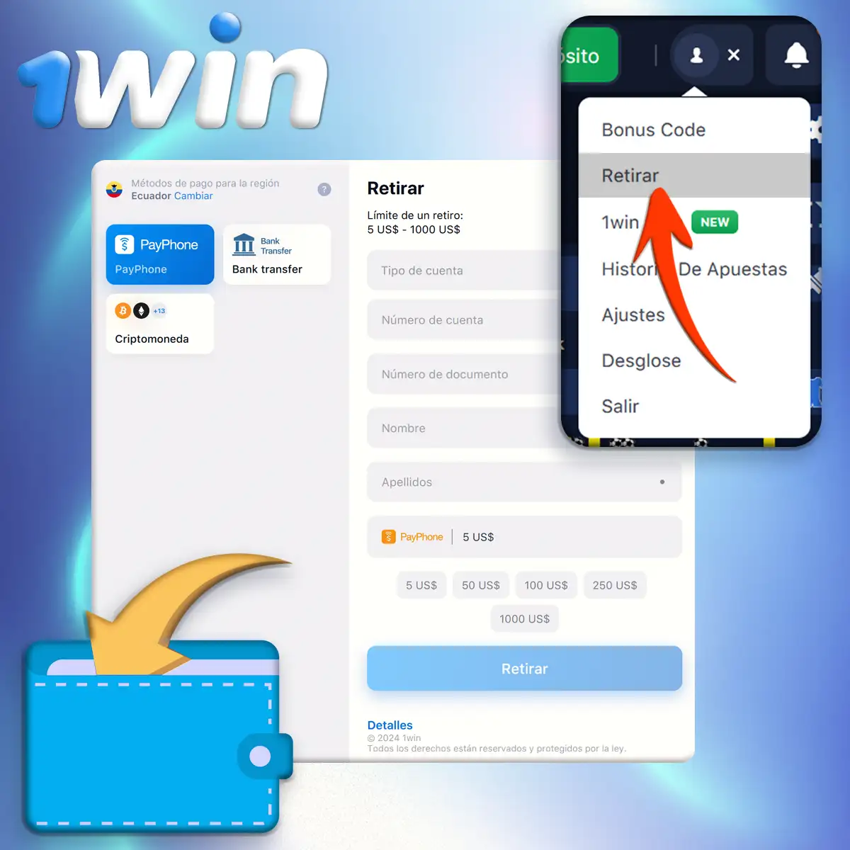 Cómo retirar dinero