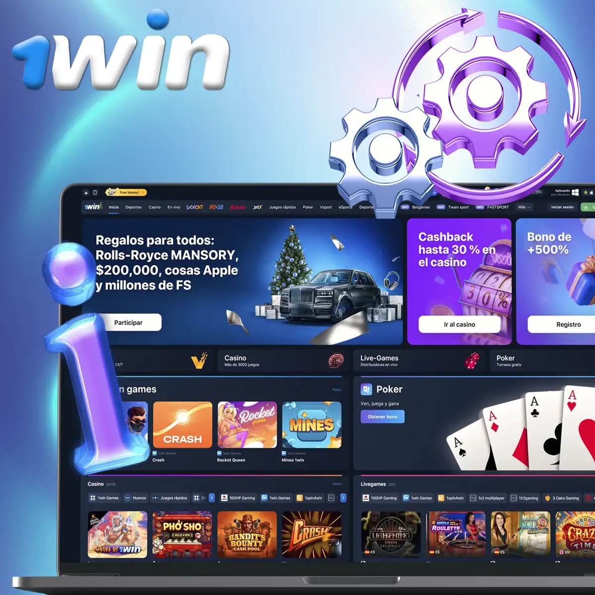 Características principales de 1win