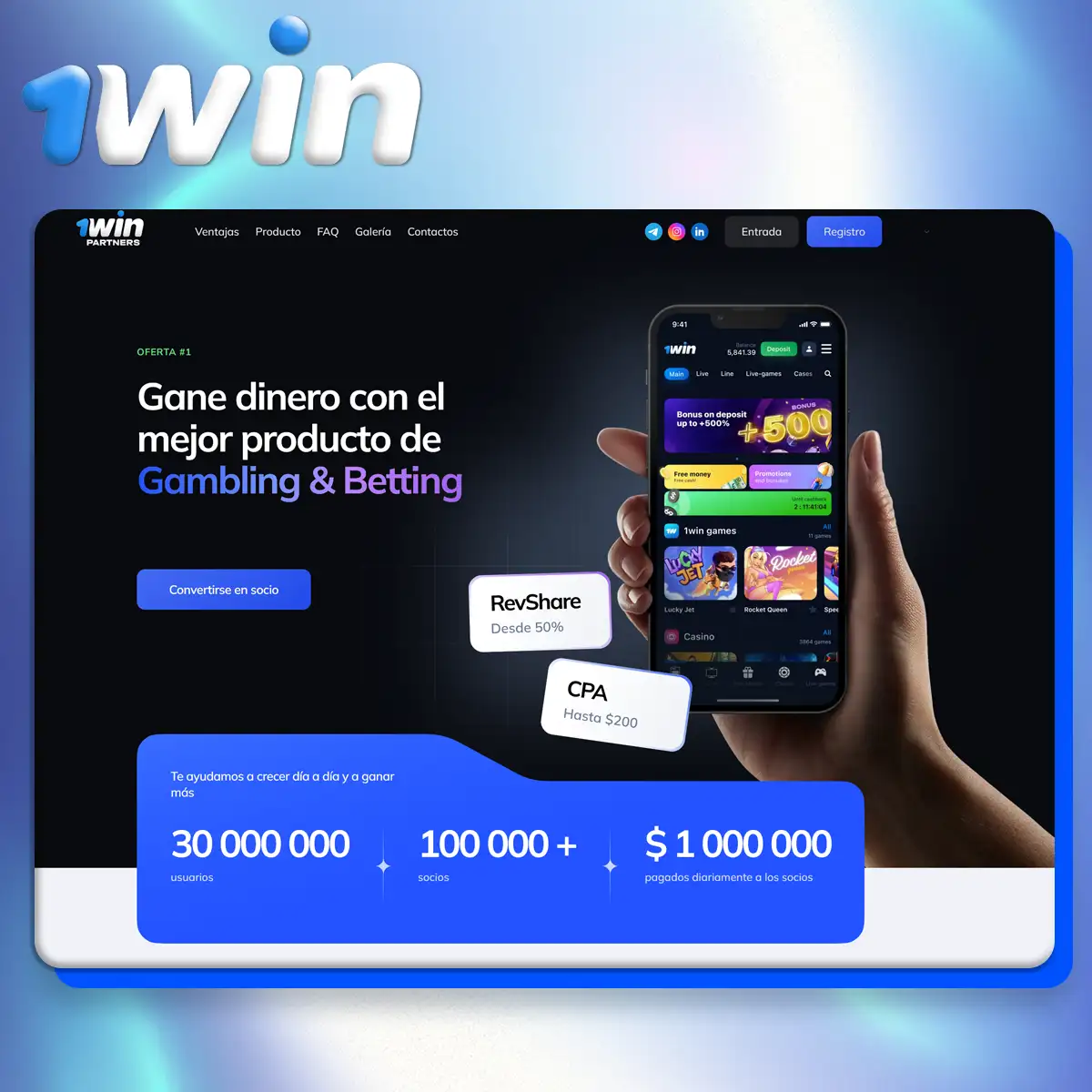 Las principales características del programa de afiliación de 1win Ecuador son las siguientes