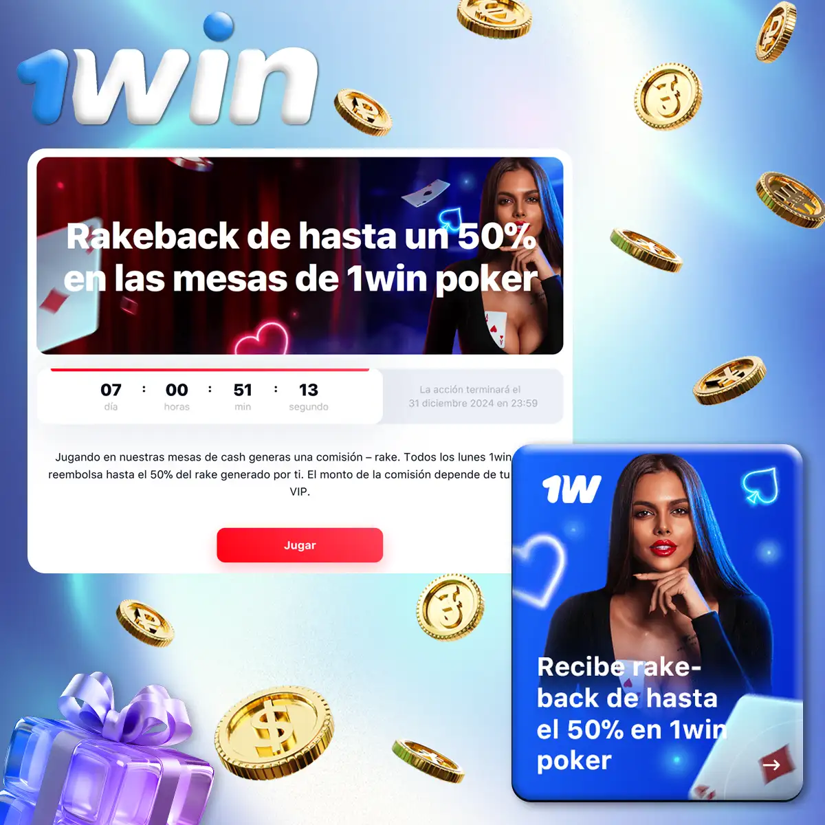 50% de devolución en 1win