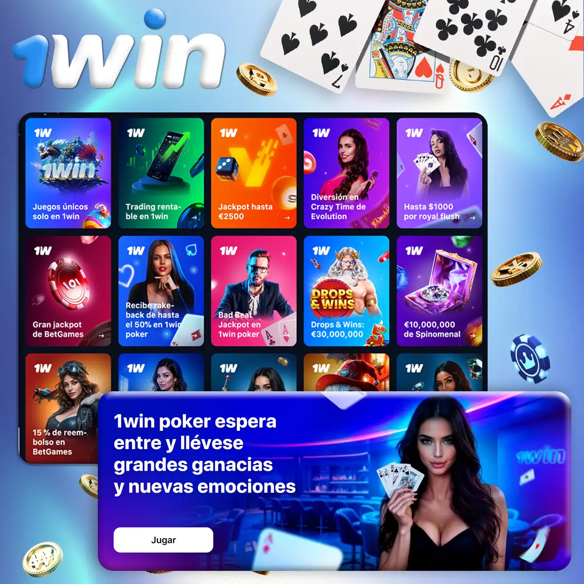 Torneos de póquer en 1win