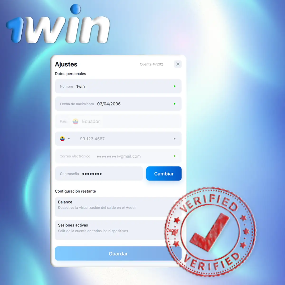 Comprobación de la cuenta